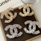 Chunky crystal channel earrings