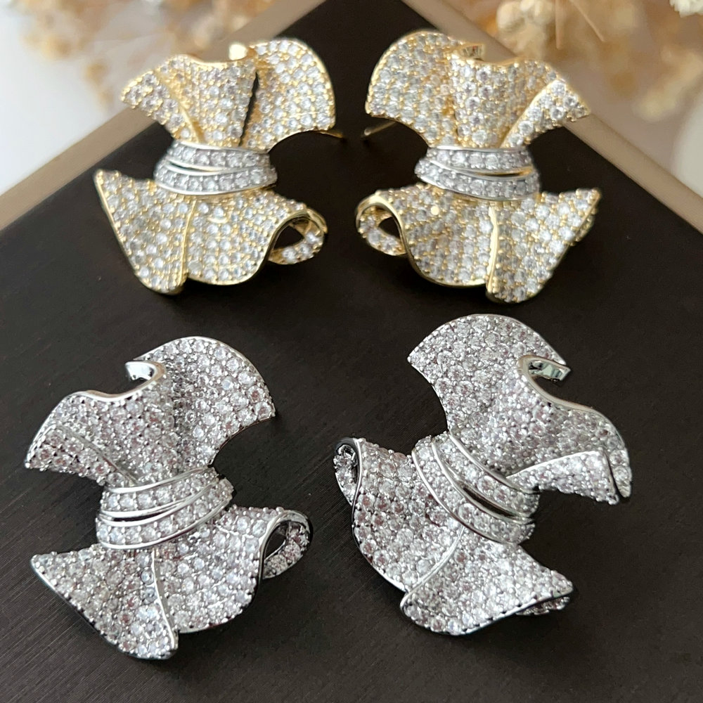 Zircon Skirt Earrings