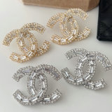 Chunky crystal channel earrings