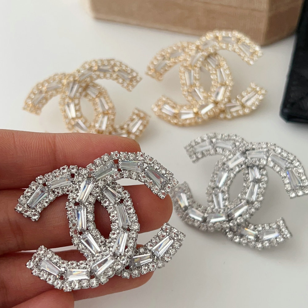 Chunky crystal channel earrings