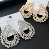 Chunky fine zircon earrings