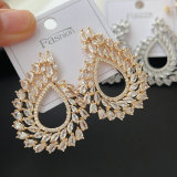Chunky fine zircon earrings