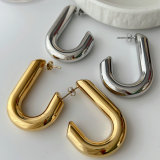 Stainless steel chunky earrings