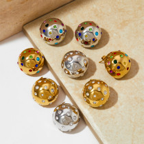 Stainless steel ball earrings