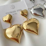 Stainless steel heart earrings