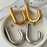 Stainless steel chunky earrings