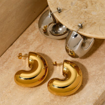 Chunky stainless steel earrings water proof