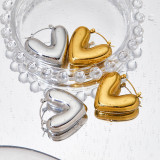 Triangle chunky stainless steel earrings water proof