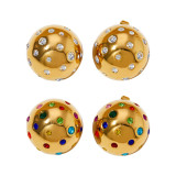 Stainless steel ball earrings