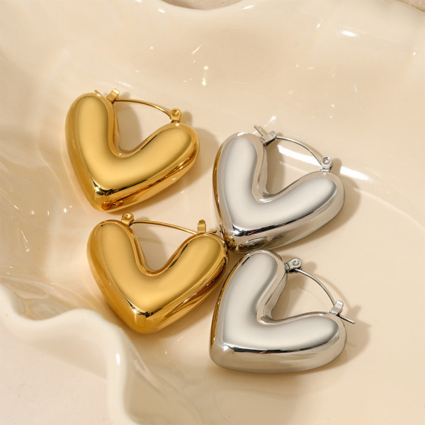 Triangle chunky stainless steel earrings water proof