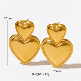 Stainless steel heart earrings