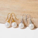 Stainless steel pearl earrings