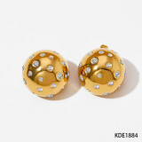 Stainless steel ball earrings