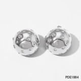 Stainless steel ball earrings