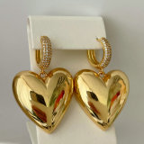 Chuny heart charm earrings