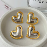 Metal heart earrings
