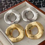 Chunky circle earrings