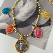 Gold chain with charm necklace