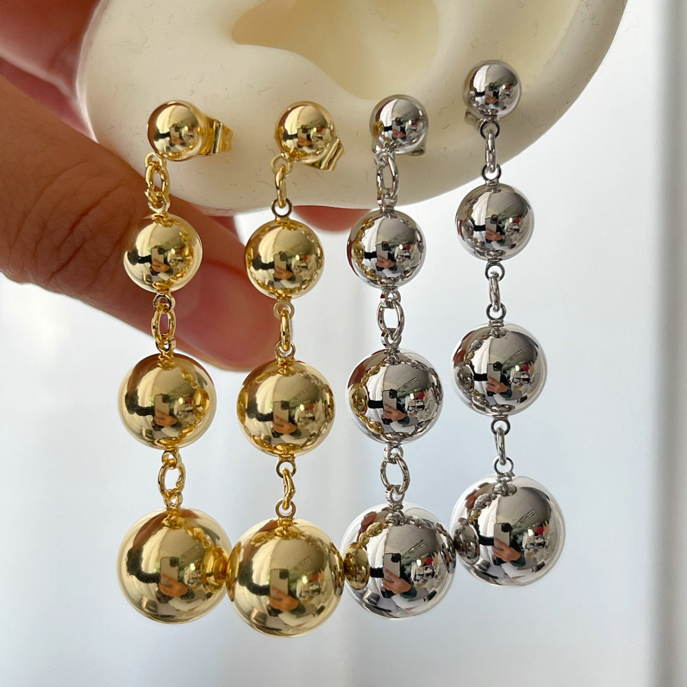 Ball chain earrings
