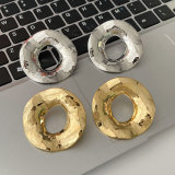 Chunky circle earrings