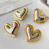 Metal heart earrings