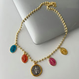 Gold chain with charm necklace