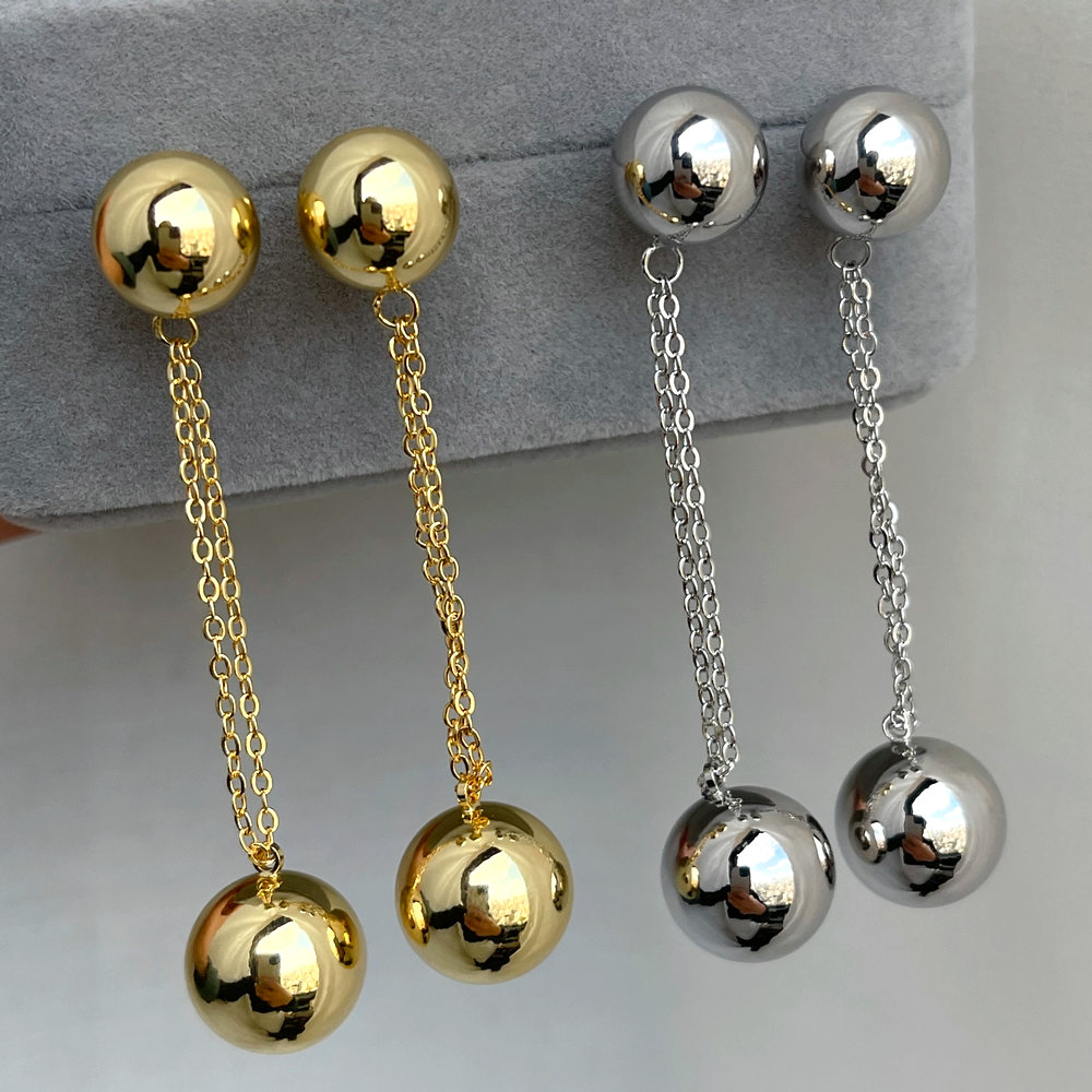 Ball chain earrings