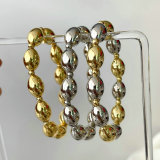 Egg shaped spring bead bracelet