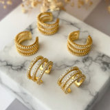Chunky pave zircon ear cuff ( pairs )
