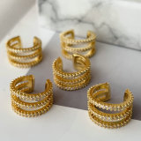 Chunky pave zircon ear cuff ( pairs )
