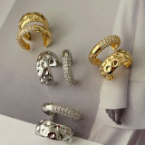 Pave zircon ear cuff ( pairs )