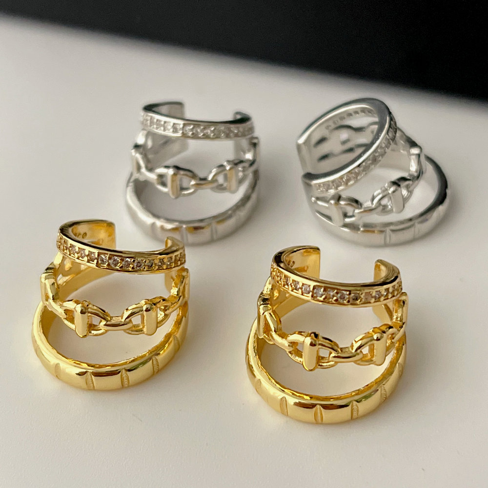 Pave zircon ear cuff ( pairs )