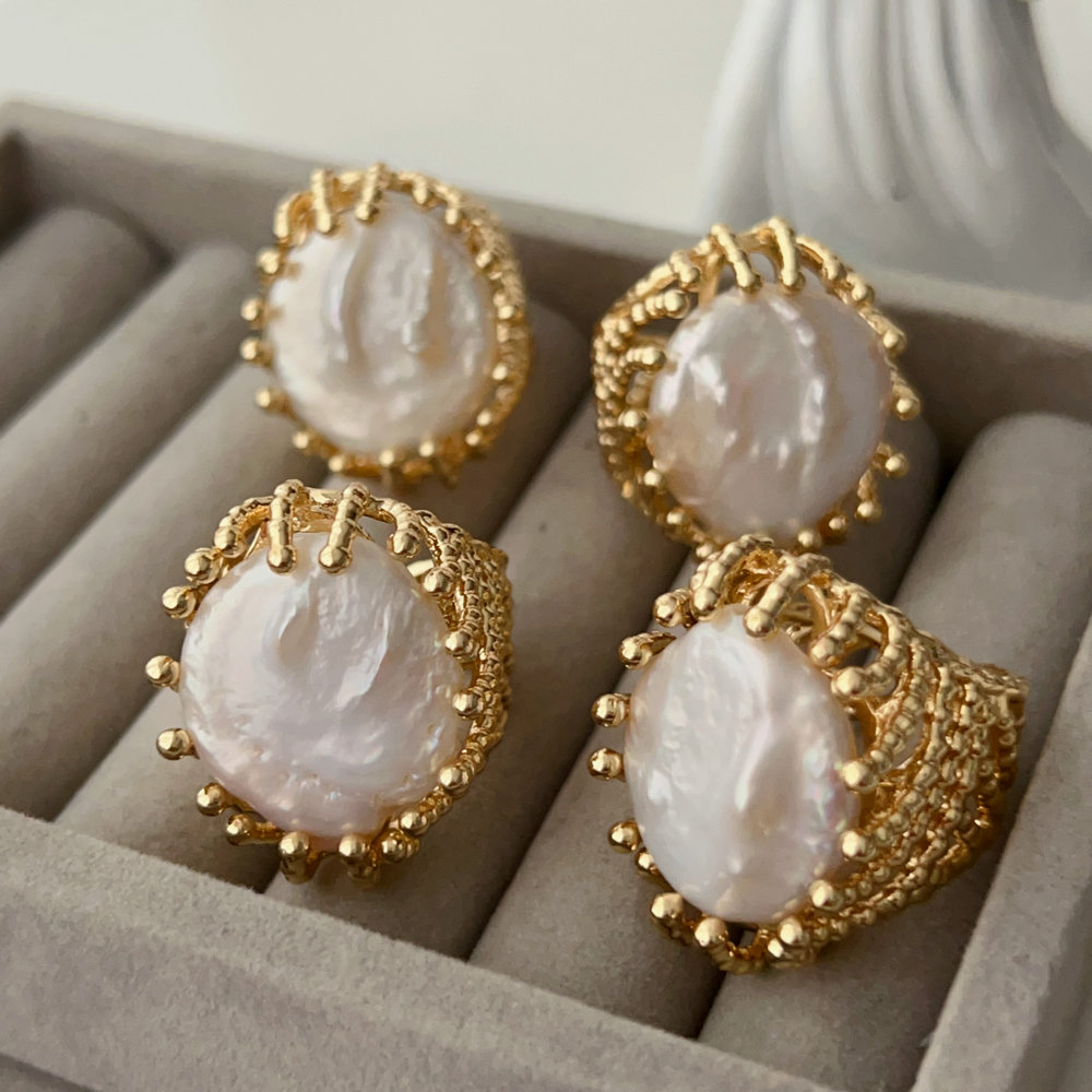 Real pearl ring
