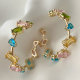 Colorful zircon chunky hoop