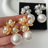 FLower glass pear earrings
