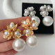 FLower glass pear earrings