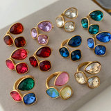 Stainless steel colorful ring