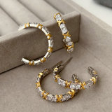 Pave cross hoop