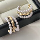 Glass pearl hoop