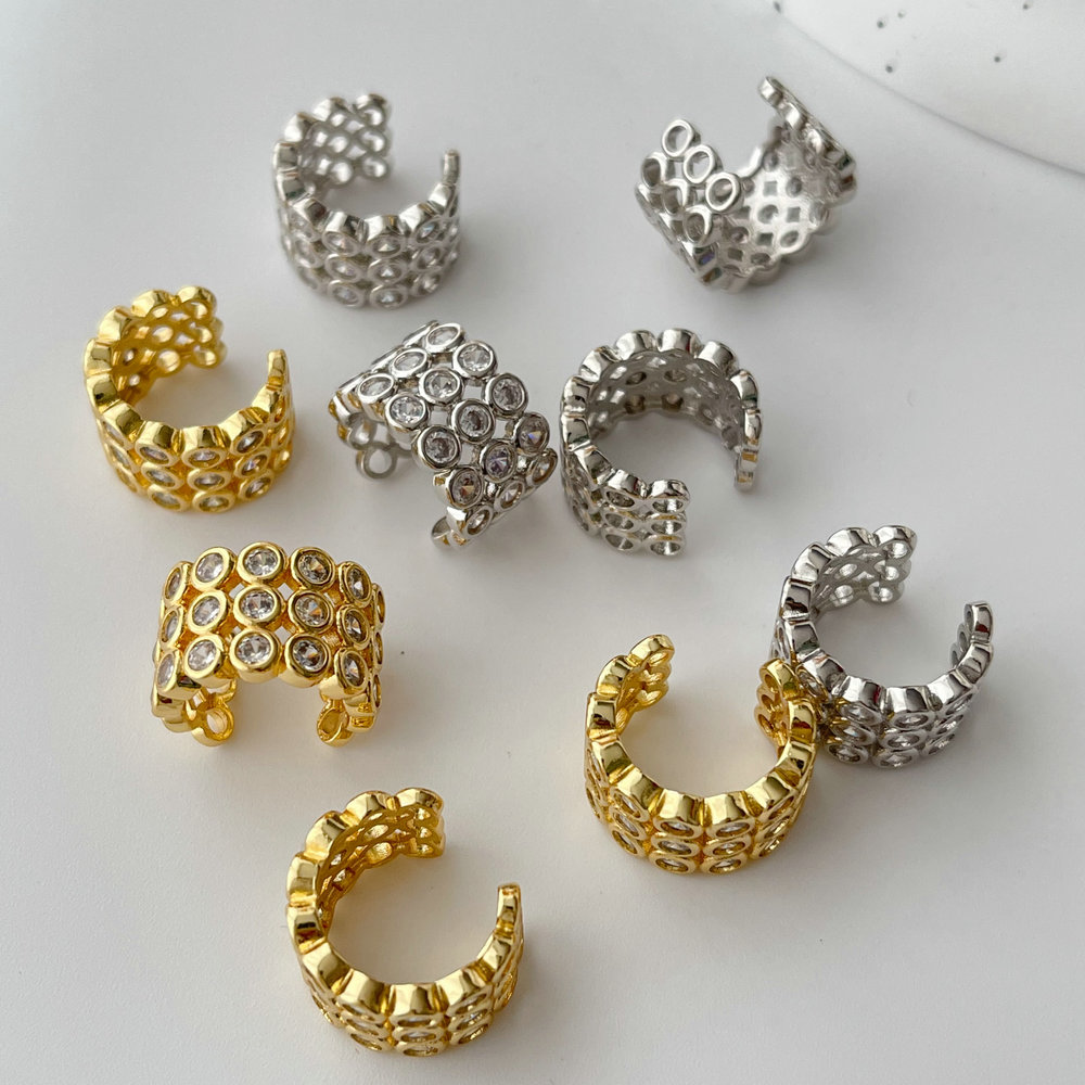 Pave zircon ear cuff ( pairs )