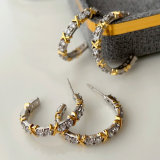 Pave cross hoop
