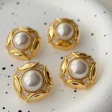 Pearl flower earrings