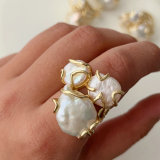 Real pearl ring