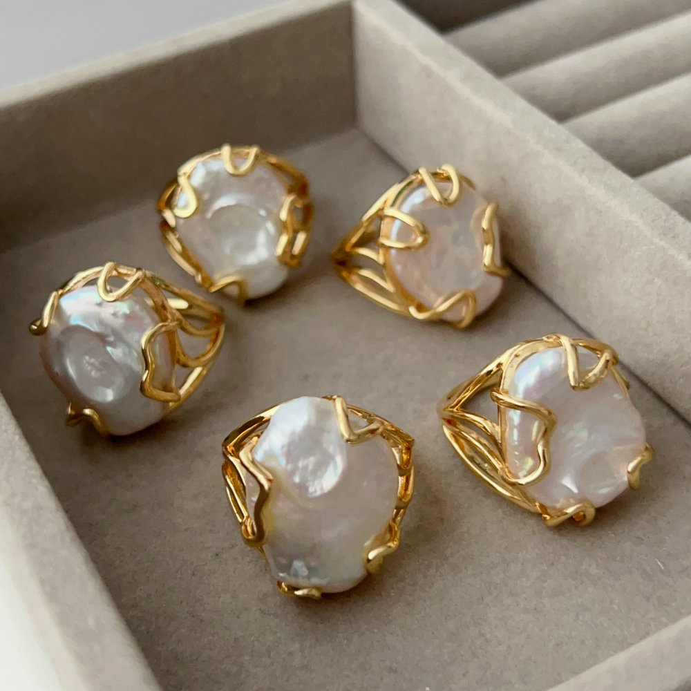 Real pearl ring