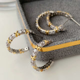Pave cross hoop