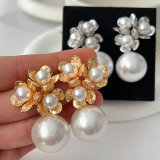 FLower glass pear earrings