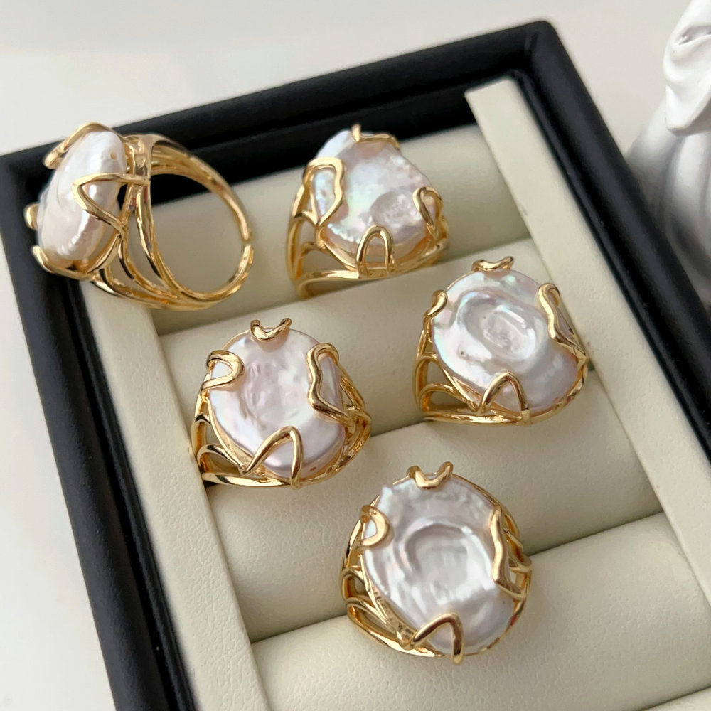 Real pearl ring
