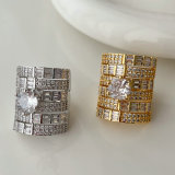 Chunky pave zircon ring