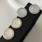 Round shell earrings