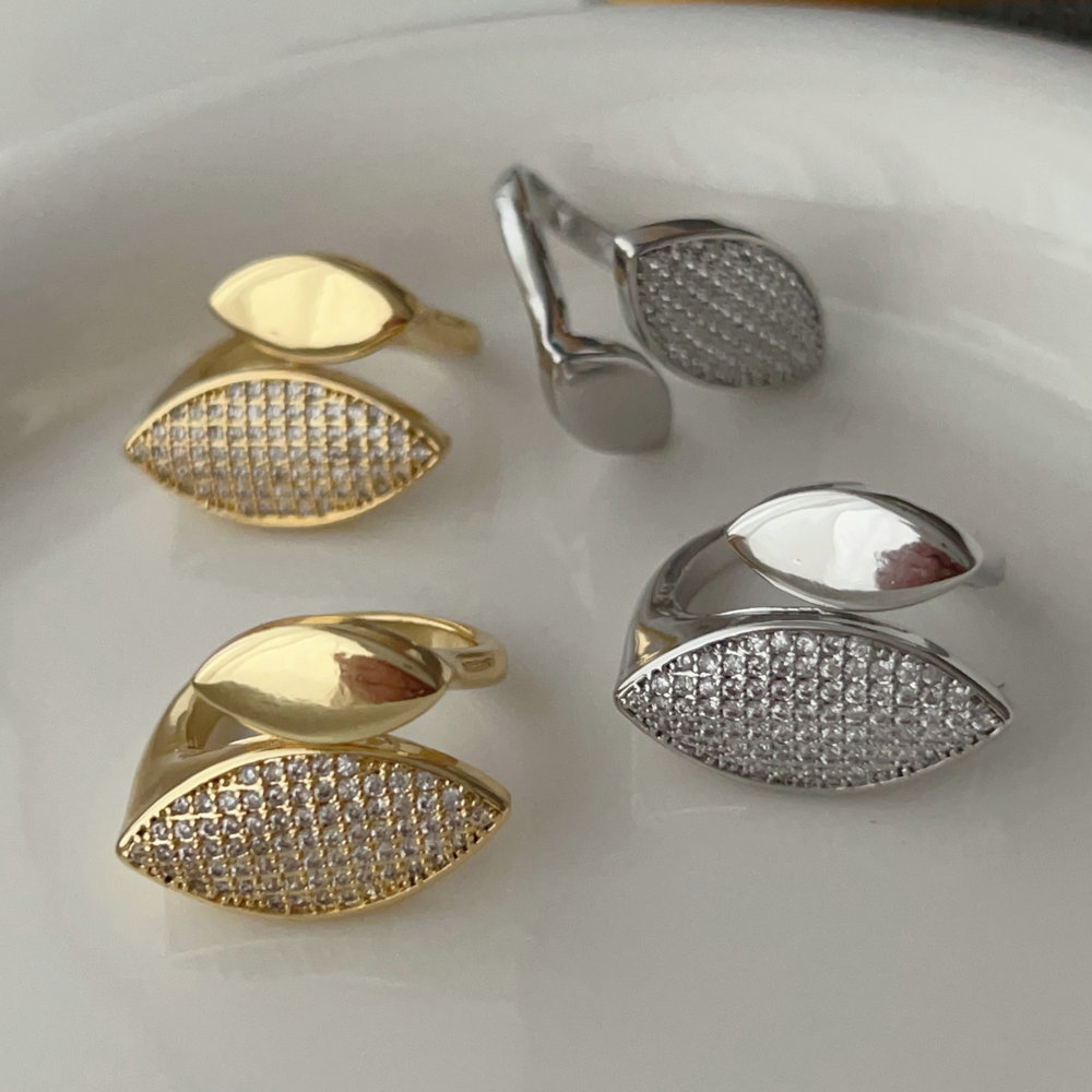Pave fashion ring